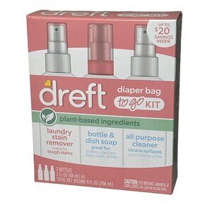Dreft Diaper Bag To Go Kit With Plant-Based Ingredients, bottle soap, laundry